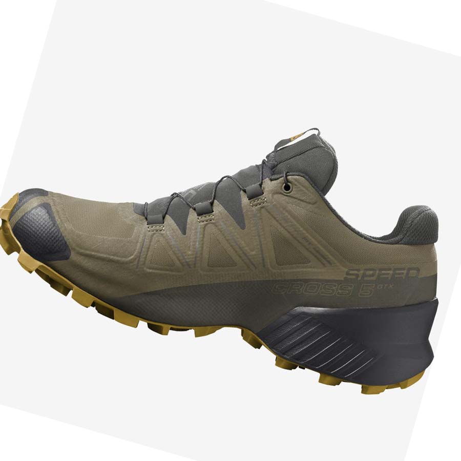 Salomon SPEEDCROSS 5 GORE-TEX Trail Futócipő Férfi Olivazöld | HU 2114TCE